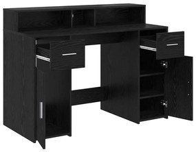 Mesa Carvalho Preto 120x55x91 cm Madeira Engenharia