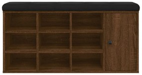 Banco sapateira 102x32x50cm derivados madeira carvalho castanho