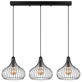 Candeeiro Suspenso Teldamla – Preto Antique – 76 x 22 x 120 cm