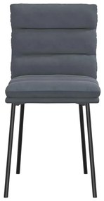 Cadeiras de jantar 4 pcs veludo cinzento-escuro