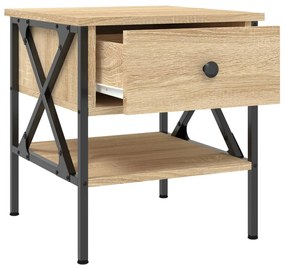 Mesa de cabeceira 40x42x45 cm derivados madeira carvalho sonoma