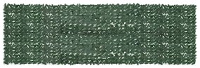 Tela de varanda com folhas verde-escuras 500x150 cm