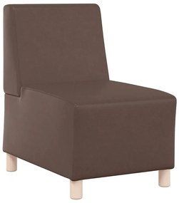 Cadeiras de Sofá 2 pcs Castanho 55 x 74 x 82 cm Couro sintético
