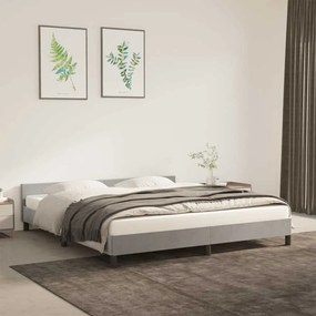 Estrutura de cama sem colchão 180x200 cm veludo cinzento-claro