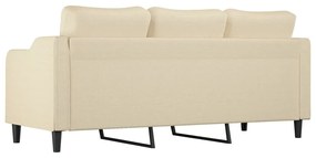 Sofá de 3 lugares tecido 180 cm cor creme