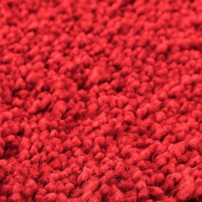 Tapete de Banho Retangular Vermelho 50x80 cm Polipropileno Antiderrapa