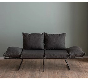 Sofá-Cama de 2 Lugares Viper – Cinzento Escuro – 150x78x60 cm