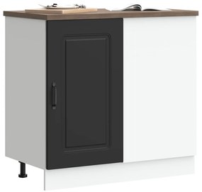 Armário de cozinha baixo Kalmar madeira artificial preto