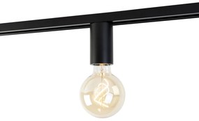 Soquete E27 com suspensão de trilho para trilho monofásico preto - Jeana