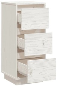 Aparadores 2 pcs 32x34x75 cm madeira de pinho maciça branco