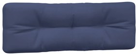 Almofadões para sofá de paletes 2 pcs tecido azul-marinho