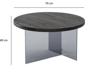 Mesa de Centro Serenity – Cinza Antracite – 70 cm x 40 cm