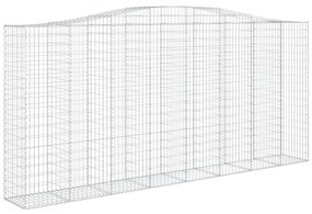Cestos gabião arqueados 2pcs 400x50x180/200cm ferro galvanizado
