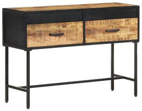 vidaXL Mesa consola 110x35x75 cm madeira de mangueira áspera