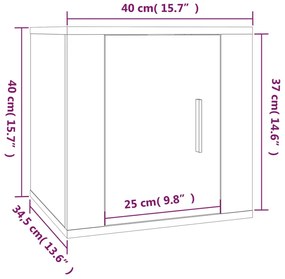 Mesa de Cabeceira Flix Suspensa - Castanho - Design Moderno