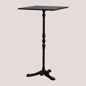 Mesa Alta De Bar Em Mármore Roma Mármore Preto & Quadrado & Preto - Sklum