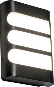 Candeeiro de parede moderno preto com LED IP44 - Gaev