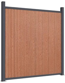Painel de vedação 353x186 cm WPC castanho