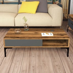 Mesa de Centro Istanbul – Nogueira Antracite – 105x32,6x60 cm