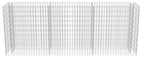 Canteiro elevado/cesto gabião 270x50x100 cm aço galvanizado