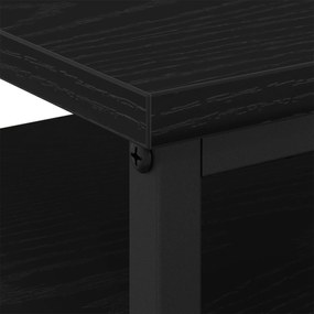 Camas de cabeceira vidaXL 2 pcs Preto Carvalho 44x45x60 cm Madeira eng