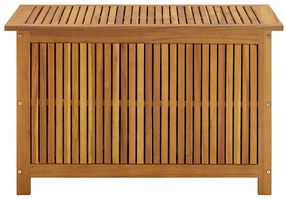 Caixa arrumação para jardim 90x50x58cm madeira acácia maciça