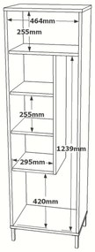 Armário Multiuso DY1 – Branco – 50,4 cm x 165 cm x 35,7 cm