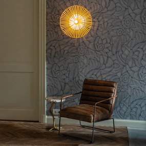 Candeeiro de parede oriental preto com bambu natural - Pua