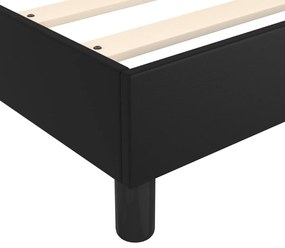 Estrutura de cama 80x200 cm couro artificial preto