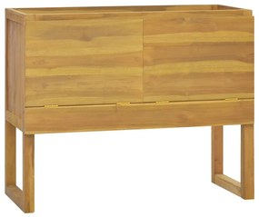 Armário de casa de banho 90x45x75 cm madeira de teca maciça