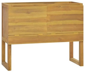 vidaXL Armário de casa de banho 90x40x75,5 cm madeira de teca maciça