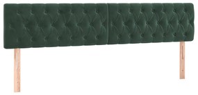 Cama boxspring com colchão 120x190 cm veludo verde-escuro