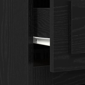 Escrivaninha com Armazenamento Carvalho Negro 50x115x75 cm Madeira eng