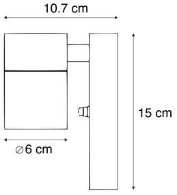 Candeeiro de Parede Exterior Antracite IP44 com Sensor Crepuscular - Solo Moderno