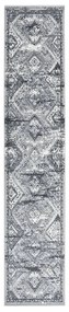 vidaXL Passadeira 80x400 cm polipropileno cinzento oriental