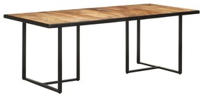 vidaXL Mesa de jantar 200 cm madeira de mangueira áspera