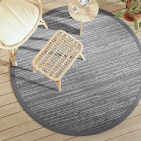 vidaXL Tapete de exterior Ø160 cm ARAKIL PP cinzento