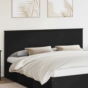 vidaXL Cabeceira Carvalho Preto 200 cm Madeira processada