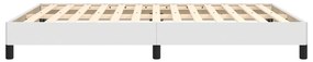 Estrutura de cama 140x190 cm couro artificial branco