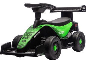 Andarilho para crianças F1, veículo para empurrar com volante musical, rodas silenciosas e porta-bagagens, 18-36 meses, verde