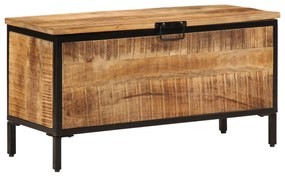 vidaXL Caixa de arrumação 82x30x43 cm madeira mangueira áspera maciça