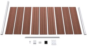 Painel de cerca 95x186 cm WPC castanho