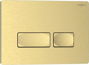 Mexen Tex 04 botão de descarga, dourado escovado - 6104-11