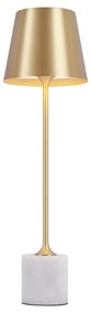 Candeeiro de mesa moderno dourado 37cm incl. LED regulável IP54 recarregável - Topi Moderno