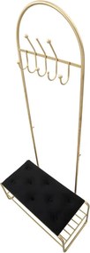 BANCO COM CABIDES 80X38,5X180 CM DOURADO E PRETO