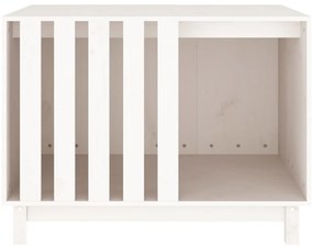 Casota para cães 90x60x67 cm madeira de pinho maciça branco