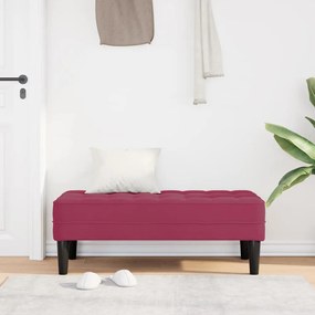 Banco Vermelho Vinho 113x57x39 cm Veludo