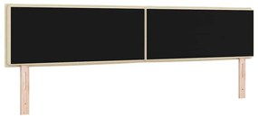 Cabeceira LED Design Linhas Creme 100 cm Tecido