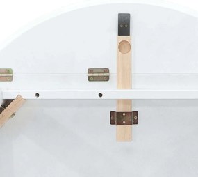 Mesa de jantar madeira seringueira maciça branco