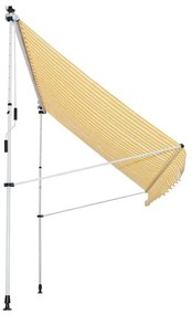 Toldo Portátil com Manivela e Altura Regulável - 3x1,5m - Amarelo e Br